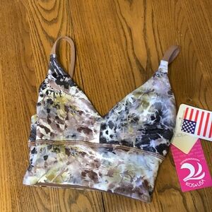NWT KOS USA Women’s Multicolor Sporty Yoga Workout Bra Size‎ XSmall Low Impact